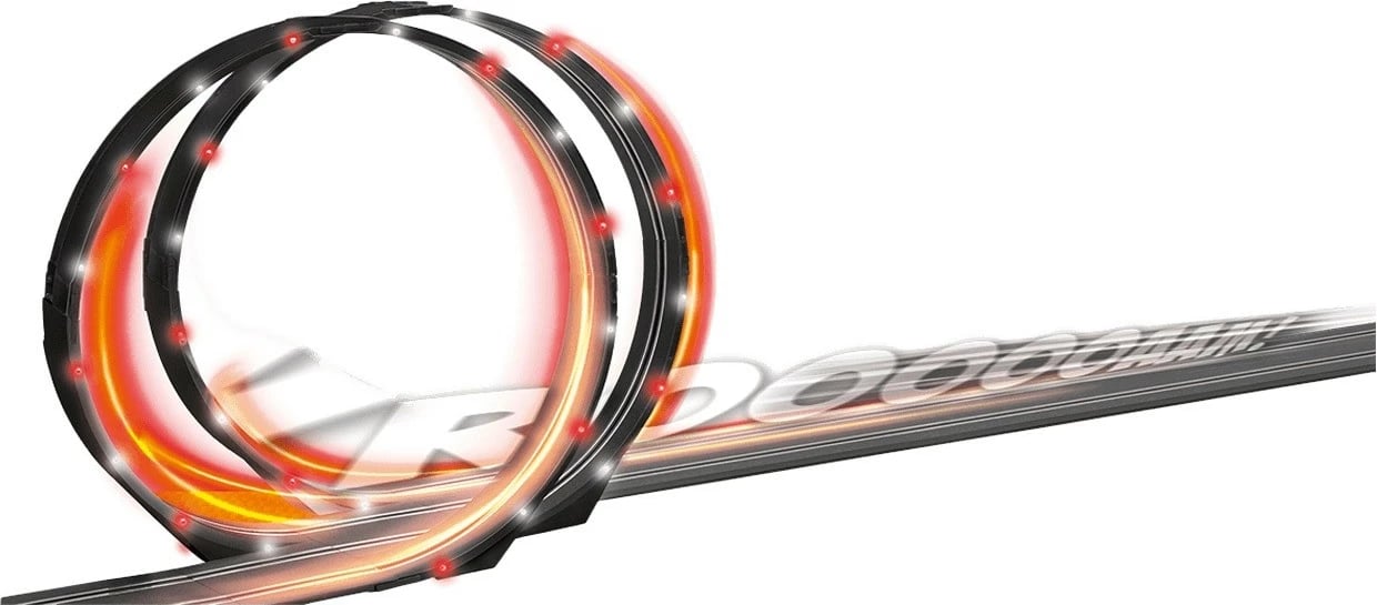 Set looping me drita LED dhe zë Carrera GO!!!, për pista garash, i zi