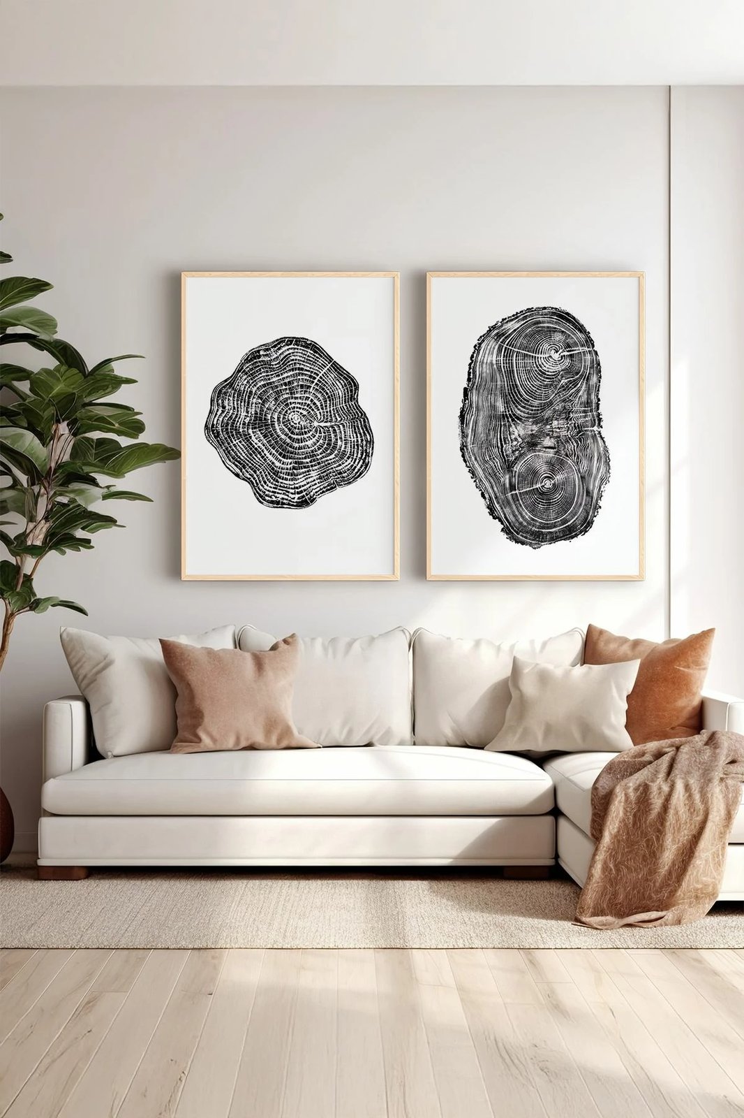 Pikturë dekorative me kornizë (2 copë), Wallity, Ersy2Lımodel27-Ahsap