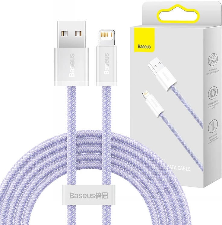 Kabllo USB në Lightning Baseus Dynamic 2 Series, 2m, 2.4A, vjollcë