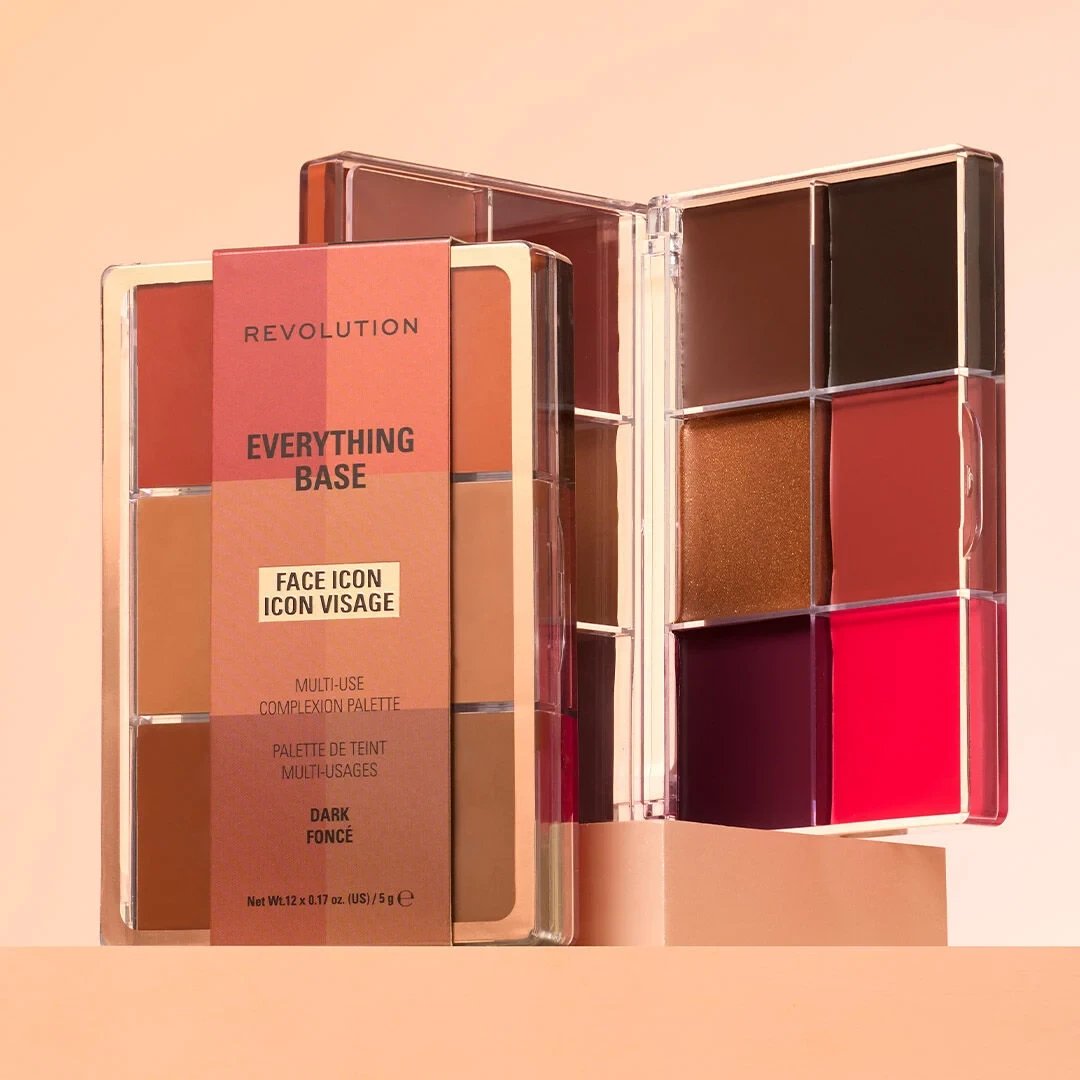 Revolution Everything Base Face Icon Complexion Palette Dark
