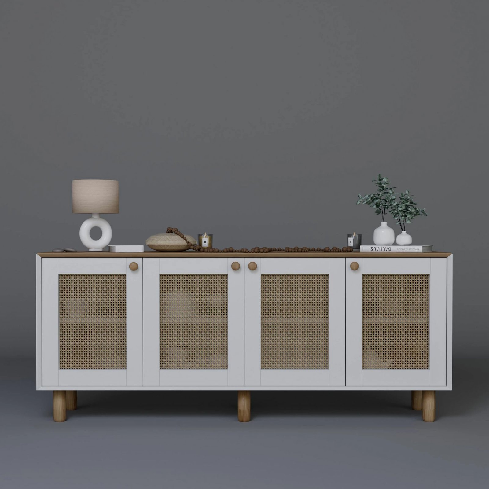 Konsol Skye Decor, stil bohemian, ngjyrë arrë e çelët, 1600-133