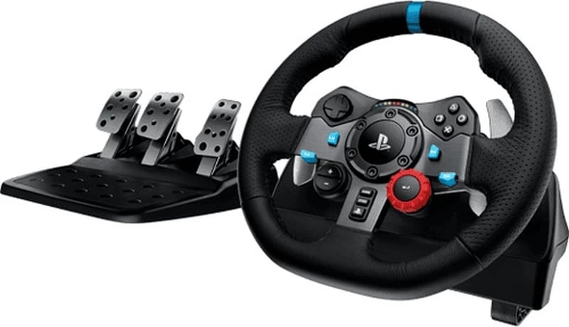 Timon lojërash me pedale, Logitech G29 Driving Force (941-000112), për PlayStation, zi, set me 3 pedale