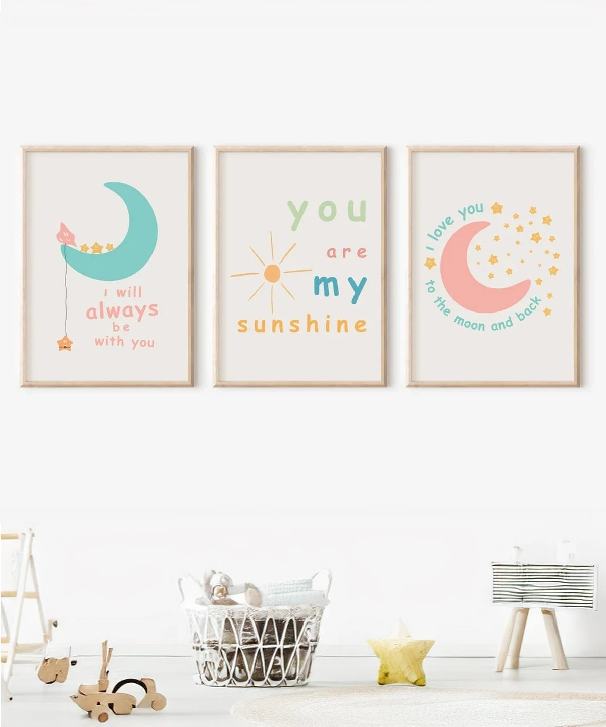 Set pikturash dekorative me kornizë, 3 pjesë, Wallity, 3Dartsohoset29