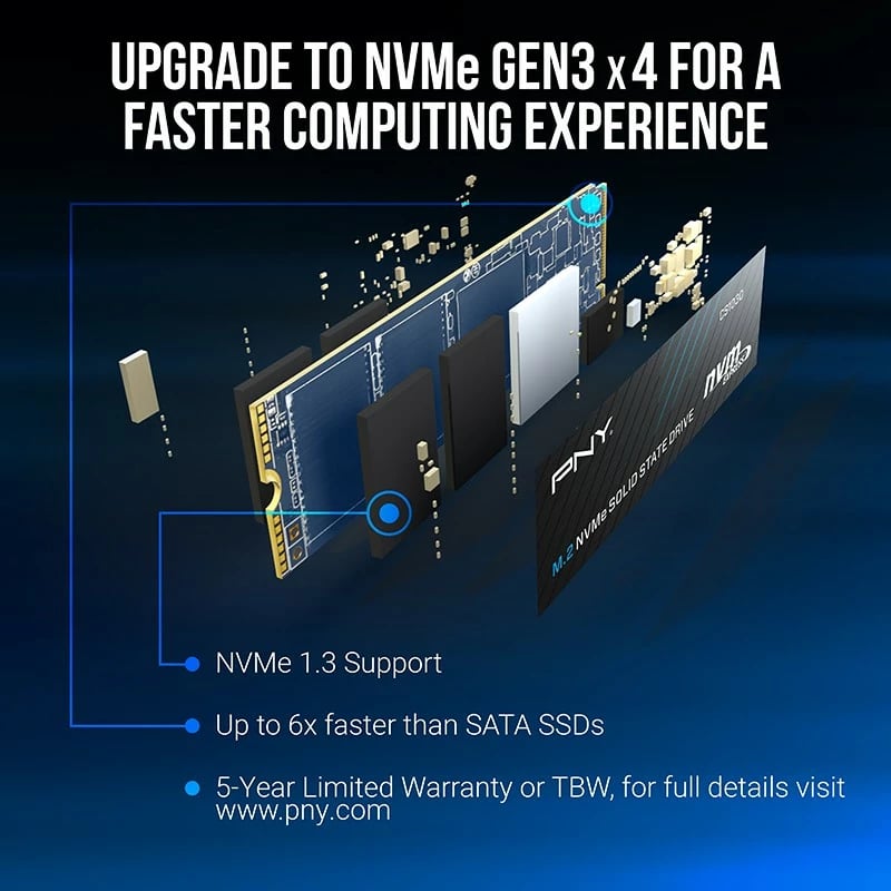 SSD PNY CS1030, 2TB, M.2 2280, PCIe NVMe