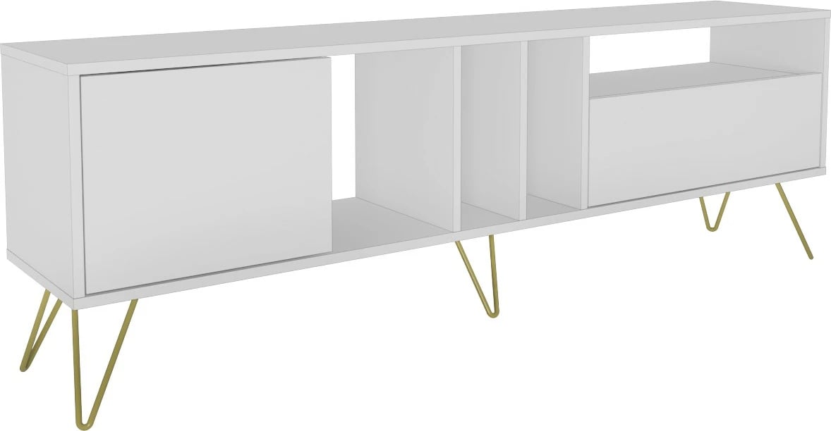 Komodë TV Hanah Home, Mistico (180), e bardhë, e artë