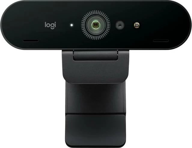 Webcam Logitech BRIO 4K 960-001746, autofocus, zoom dixhital 5x, 30fps 4K / 60fps 1080p, me mbulesë privatësie, e zezë/gri