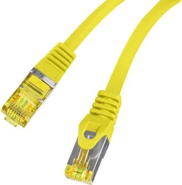 Kabllo rrjeti Lanberg Patchcord Cat.6a S/FTP LSZH, 0.25m, e verdhë