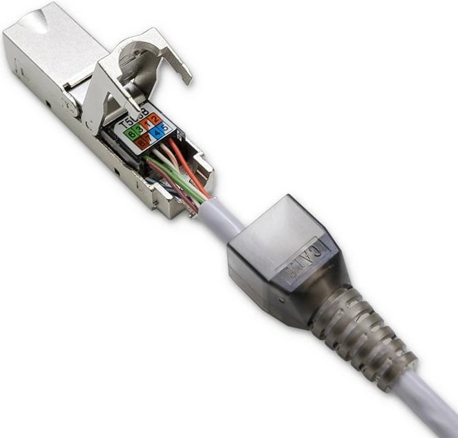 Konektor RJ-45 STP pa vegla Qoltec 54540, CAT6, për rrjet, i mbrojtur