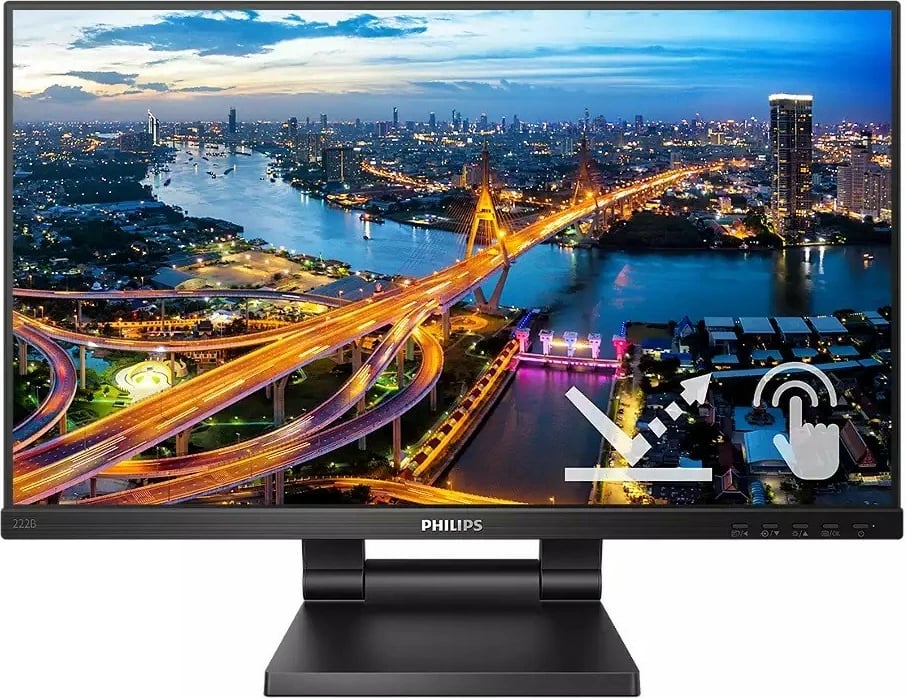 Monitor Philips 222B1TC, 21.5", IPS Touch, Full HD, i zi
