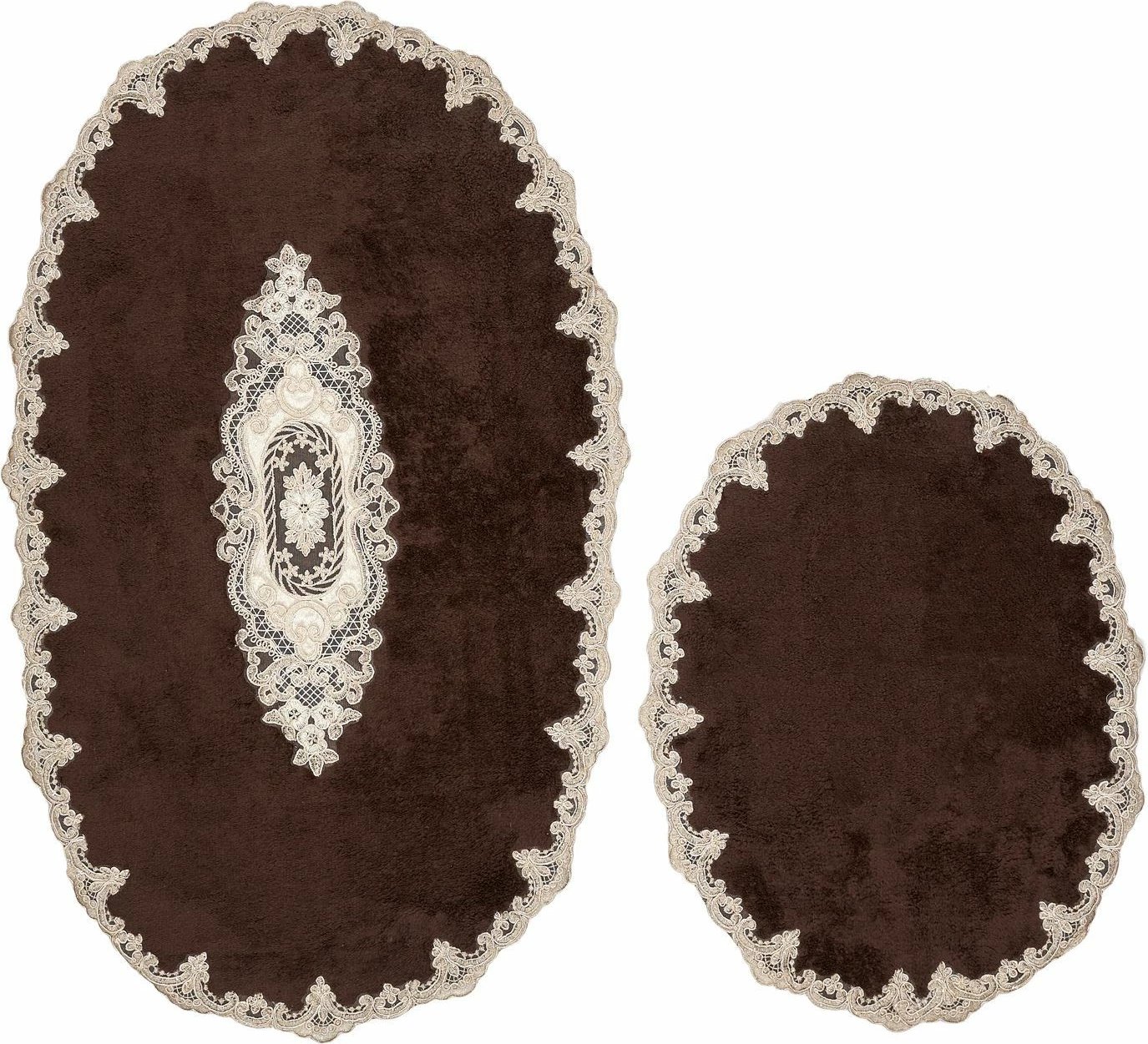 Set tapetash për banjo (2 copë), Mijolnir, Selonya, ovale, ngjyrë kafe