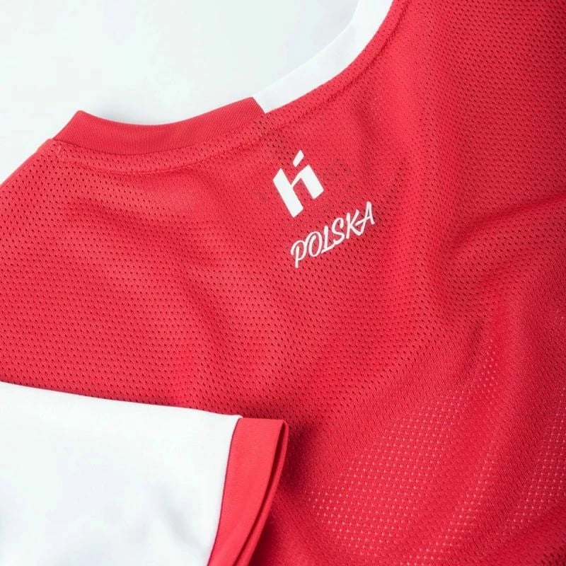 Fanellë futbolli për fëmijë Huari, e bardhë dhe e kuqe