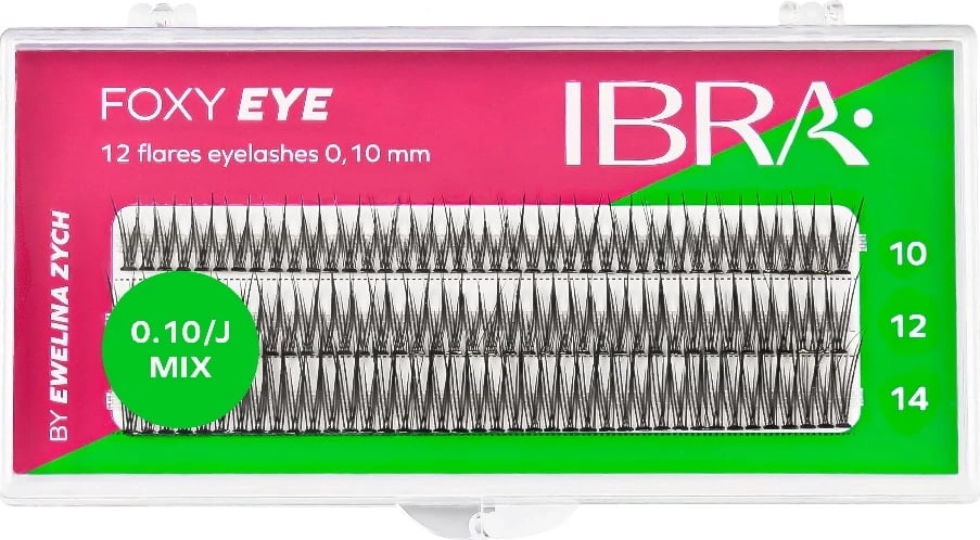 Kllasterë për qerpikë Ibra Foxy Eye, 120 copë, e zezë