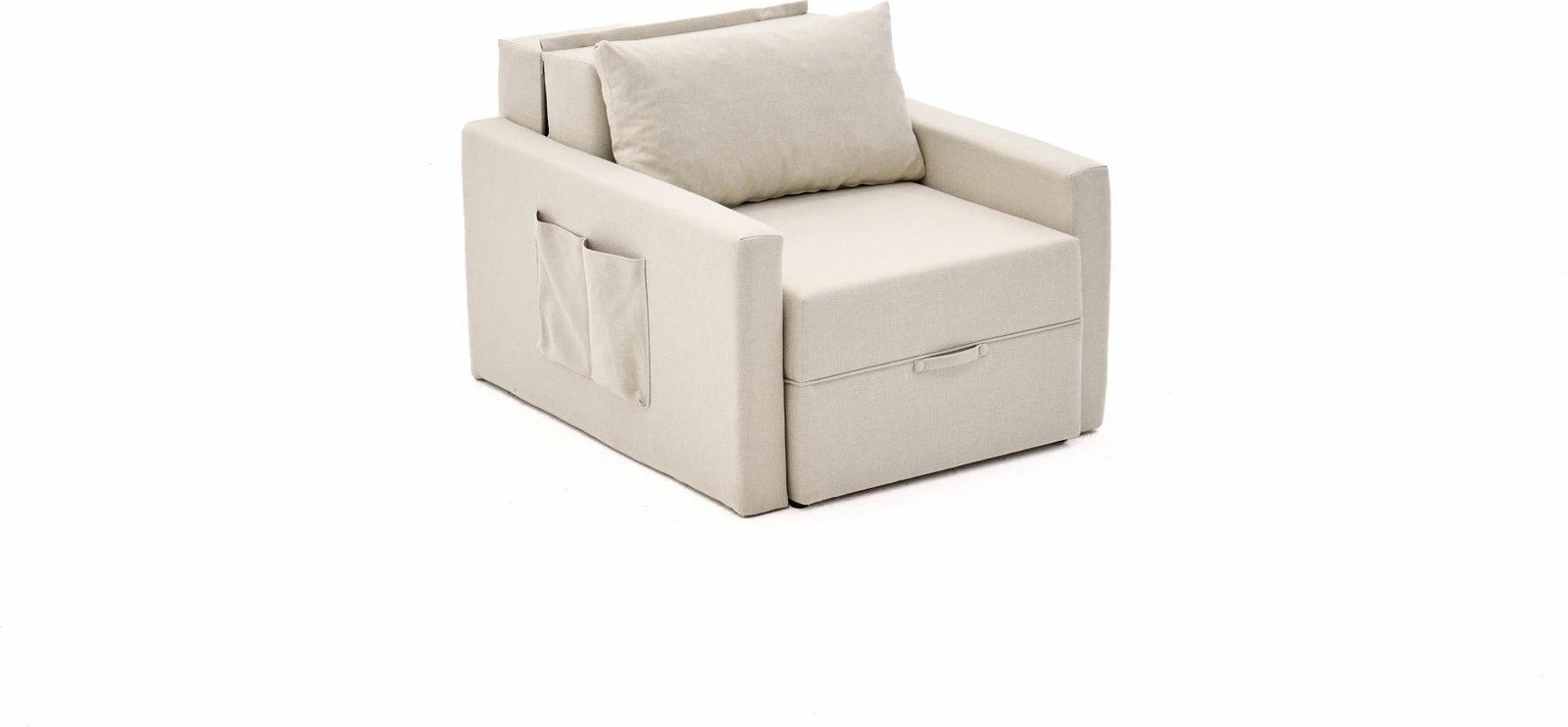 Krevat-karrige një vendi, Atelier del Sofa, Saros, krem