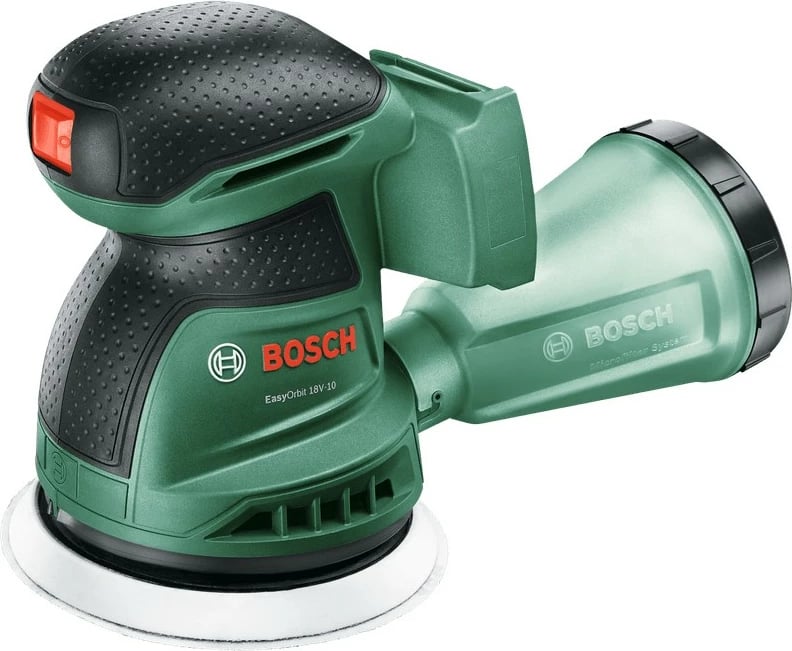 Lëmues orbital Bosch EasyOrbit 18V-10, 2.5Ah, pa kabllo, zi/gjelbër
