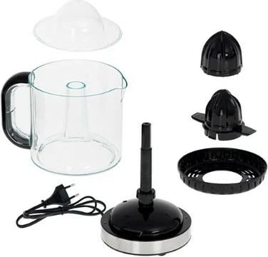 Shtrydhëse agrumesh elektrike, Adler, AD 4012, 1.2 L, 40 W, e zezë/transparente, me 2 konë