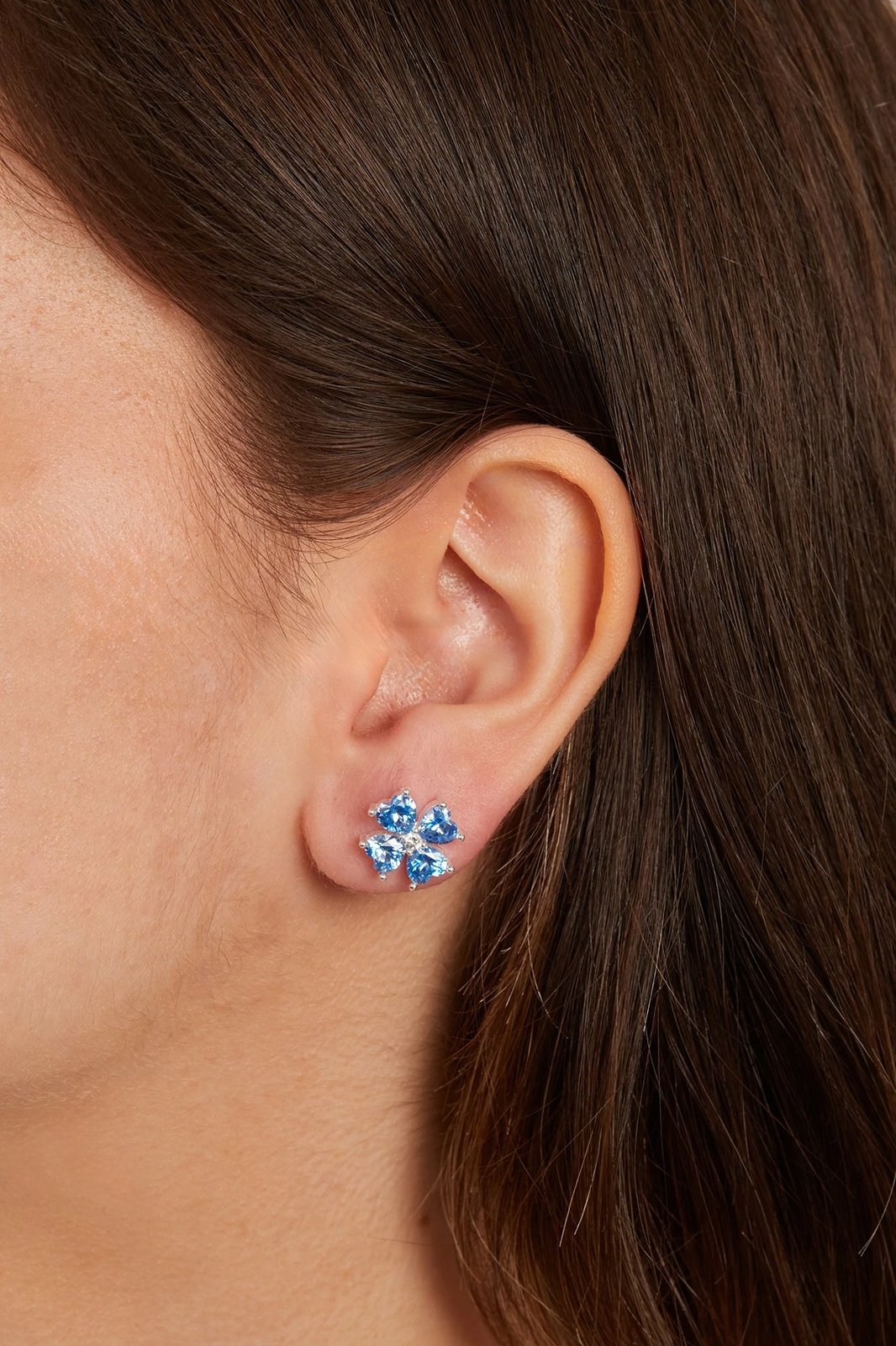 Vathë argjendi Elika Silver, ngjyrë kaltër, ELKAB92211