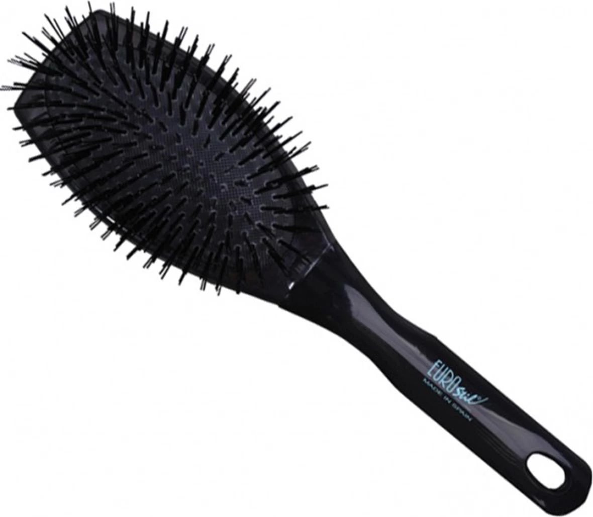 Brushë flokësh profesionale Eurostil Nylon e madhe unisex e zezë 1 copë