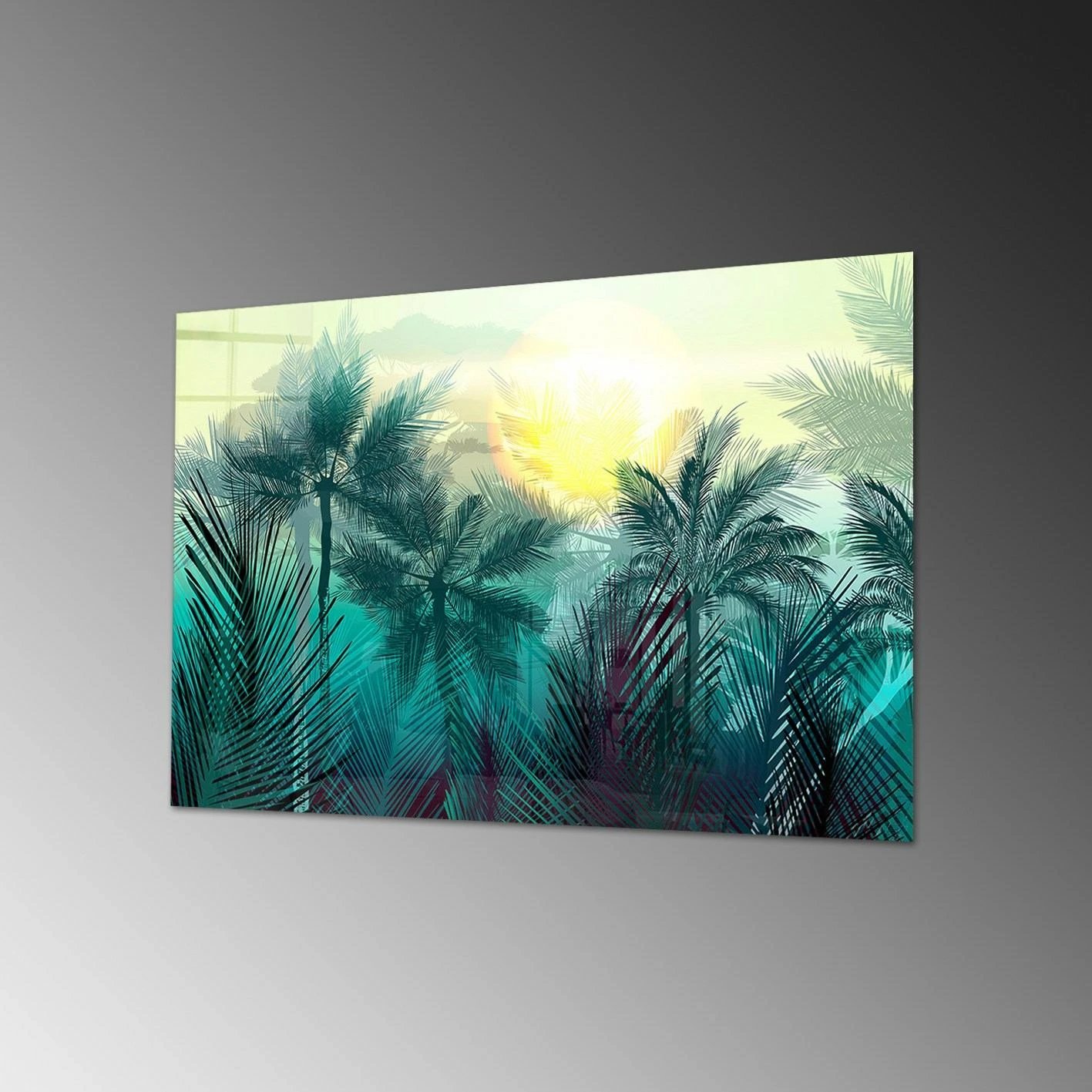 Pikturë dekorative prej xhami të temperuar, shumëngjyrëshe, CAM1032494425 - 50x70cm