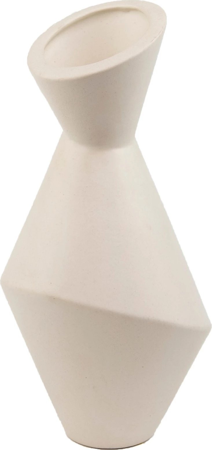 Vazo dekorative Evila Originals, BSI216, e bardhë, 13x13x24cm