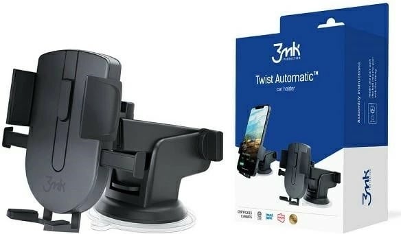 Mbajtës automatik për veturë 3MK Twist Automatic, i zi