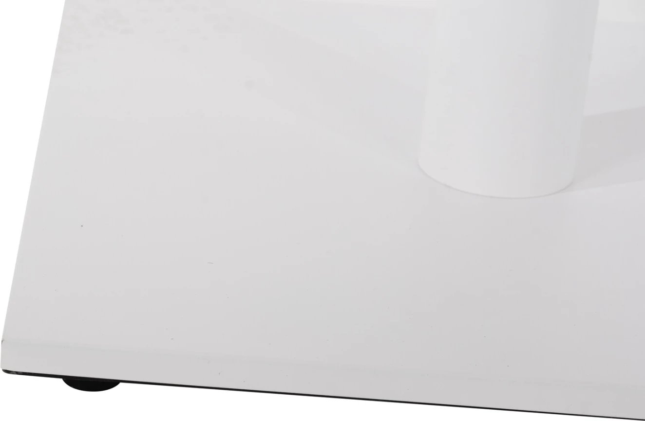 Bazë për tavolinë bari, metalike, ngjyrë e bardhë mat, FH439.02, 45x45x107H cm