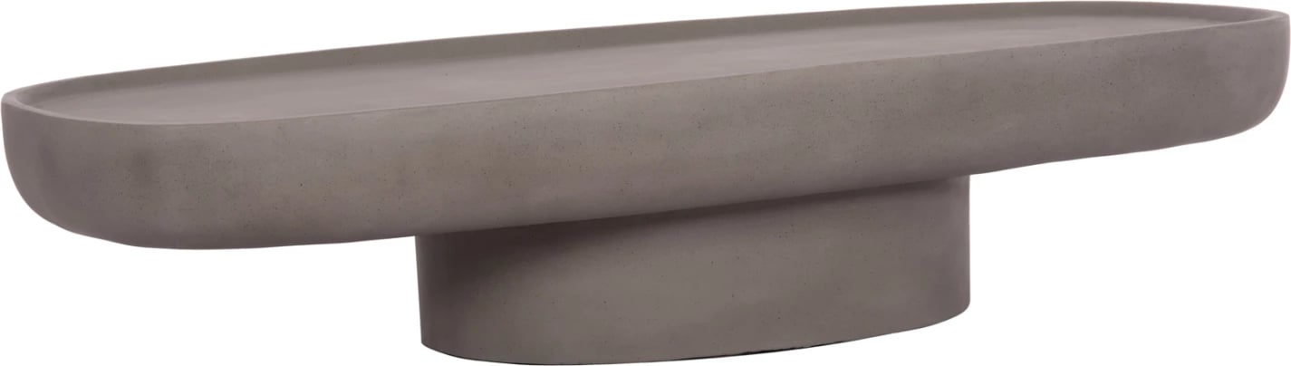 Tavolinë e ulët kafeje DESSY, fibër-cement, ngjyrë gri, FH18153.03, 151x66x30cm