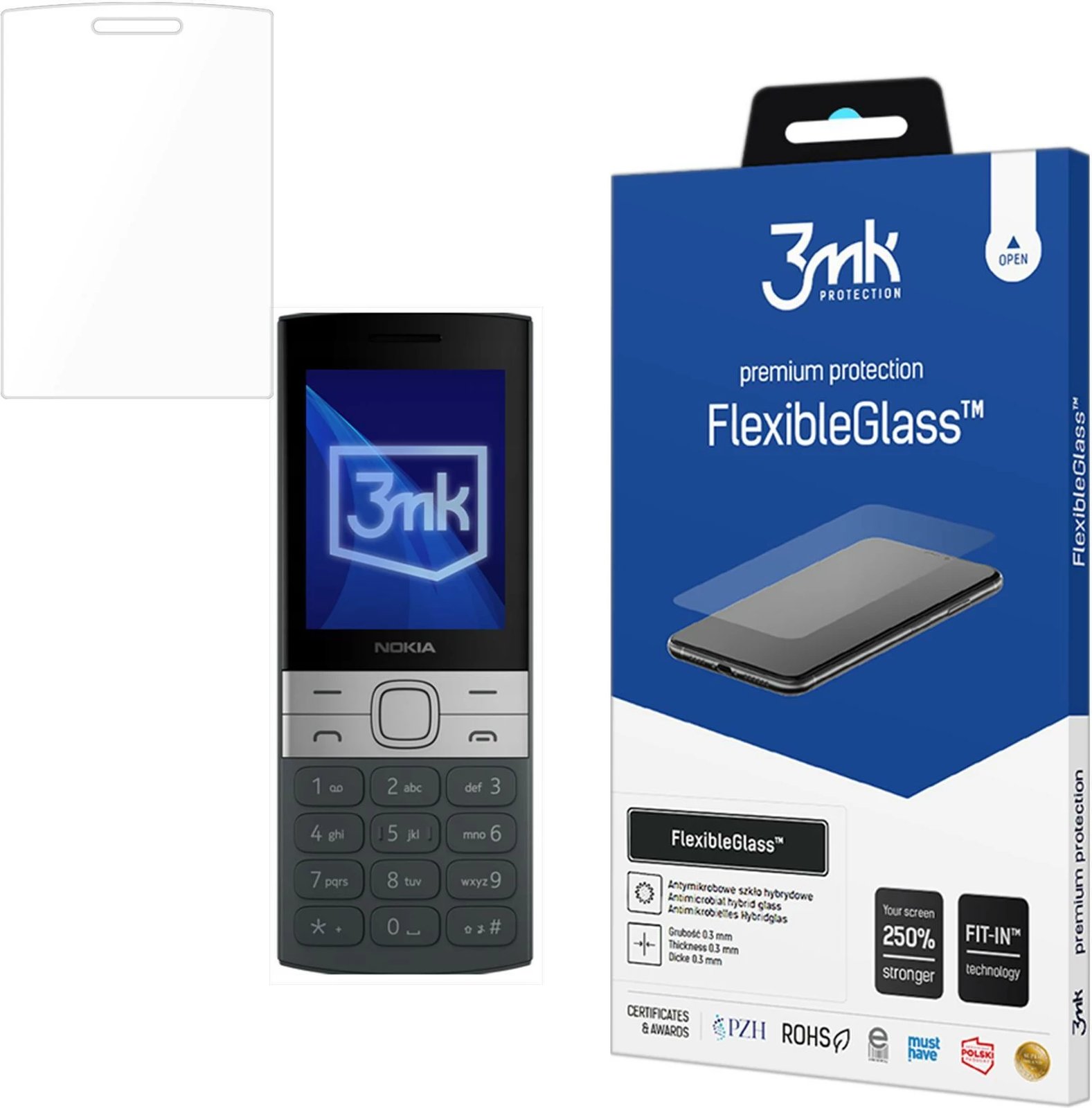 Mbrojtës ekrani Hybrid FlexibleGlass 3mk Protection për Nokia 150 2023