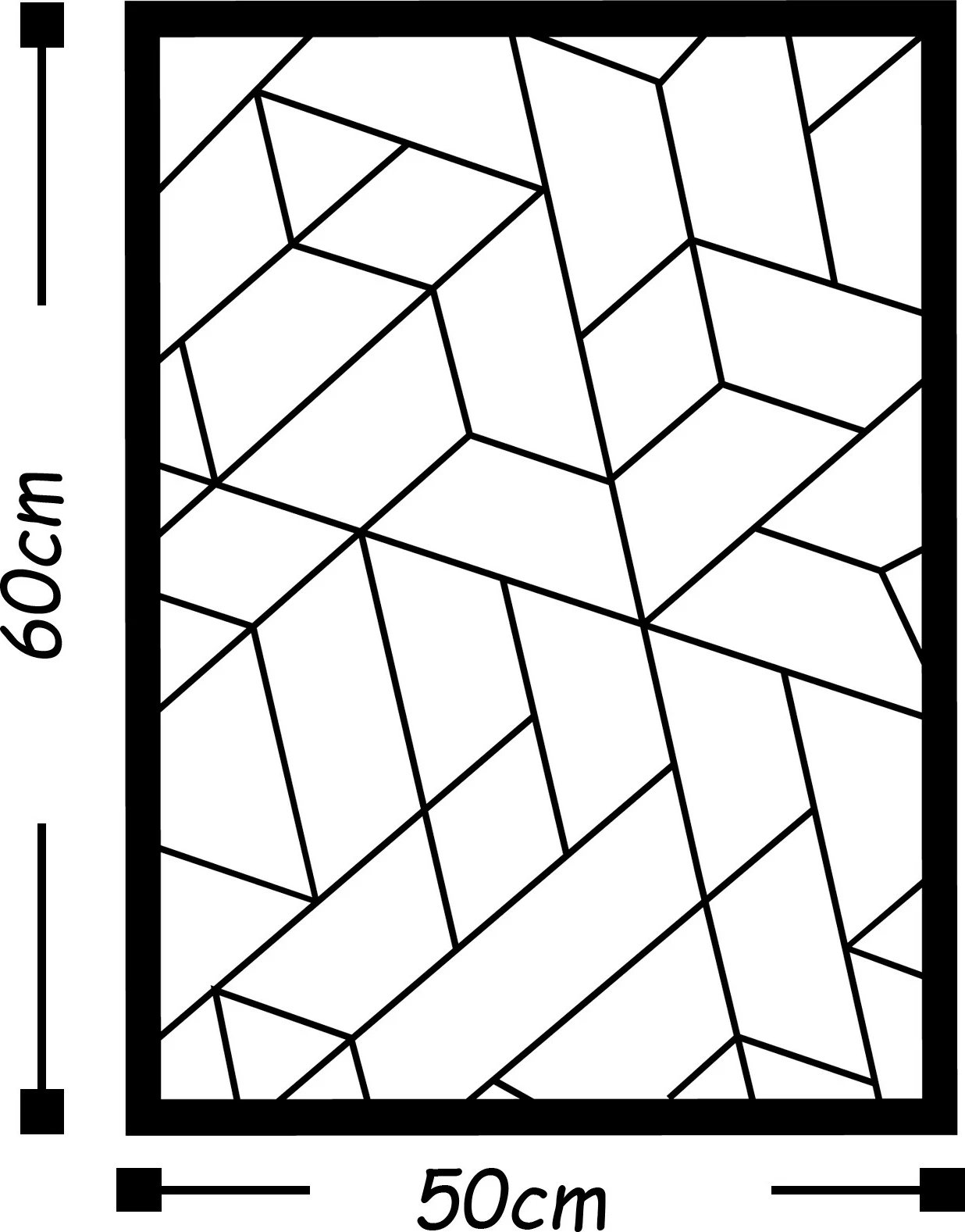 Aksesor dekorativ muri prej metali, Moodboard 2, ngjyrë e zezë