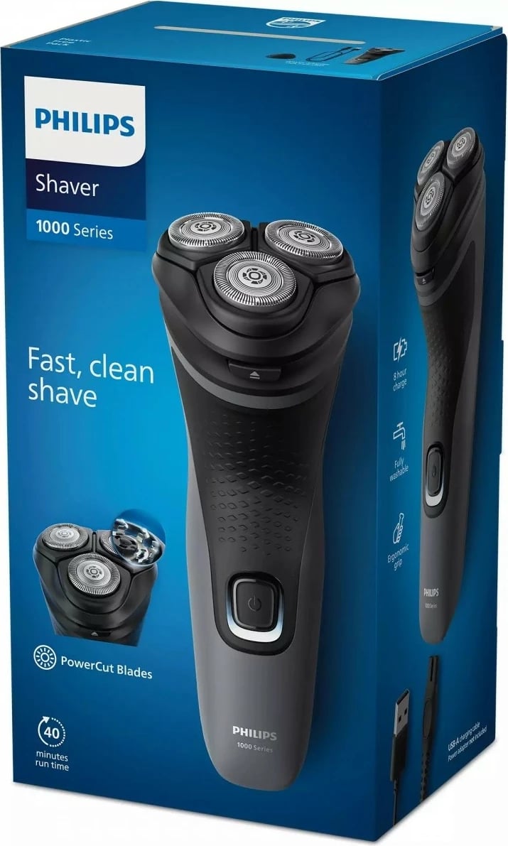 Makinë rroje Philips S1142/00, për meshkuj, Gri
