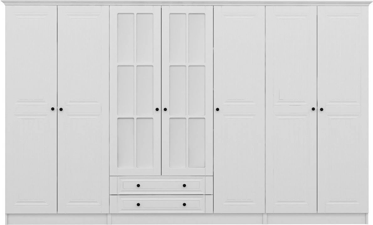 Dollap i bardhë, shumë raftesh, Skye Decor, Kale - 4785