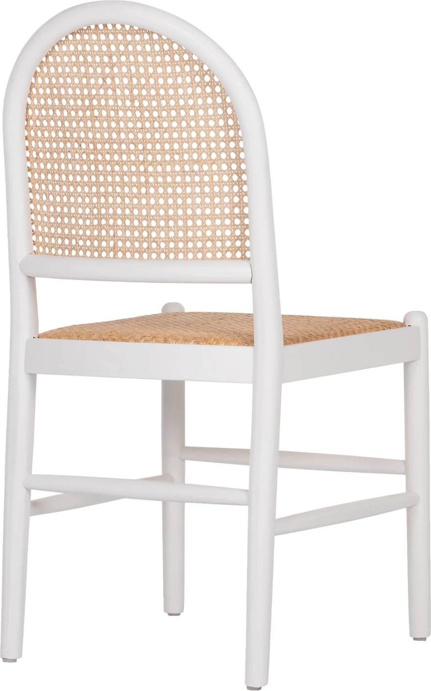 Karrige dru ahu, ngjyrë e bardhë-ratan bezhë, FH9407.03, 43x50x87H cm Karrige dru ahu, ngjyrë e bardhë-ratan bezhë, FH9407.03, 43x50x87H cm