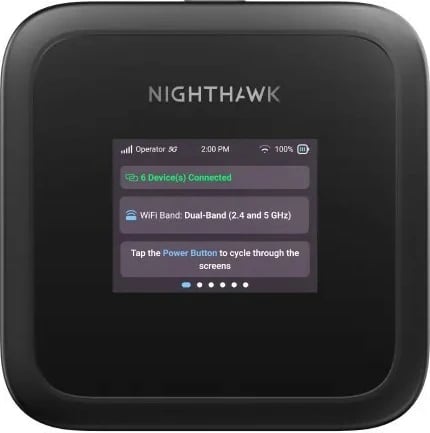 Router mobil Netgear Nighthawk M3 MH3150-100EUS 5G WiFi 6, i zi, set me bateri + kabllo USB-C