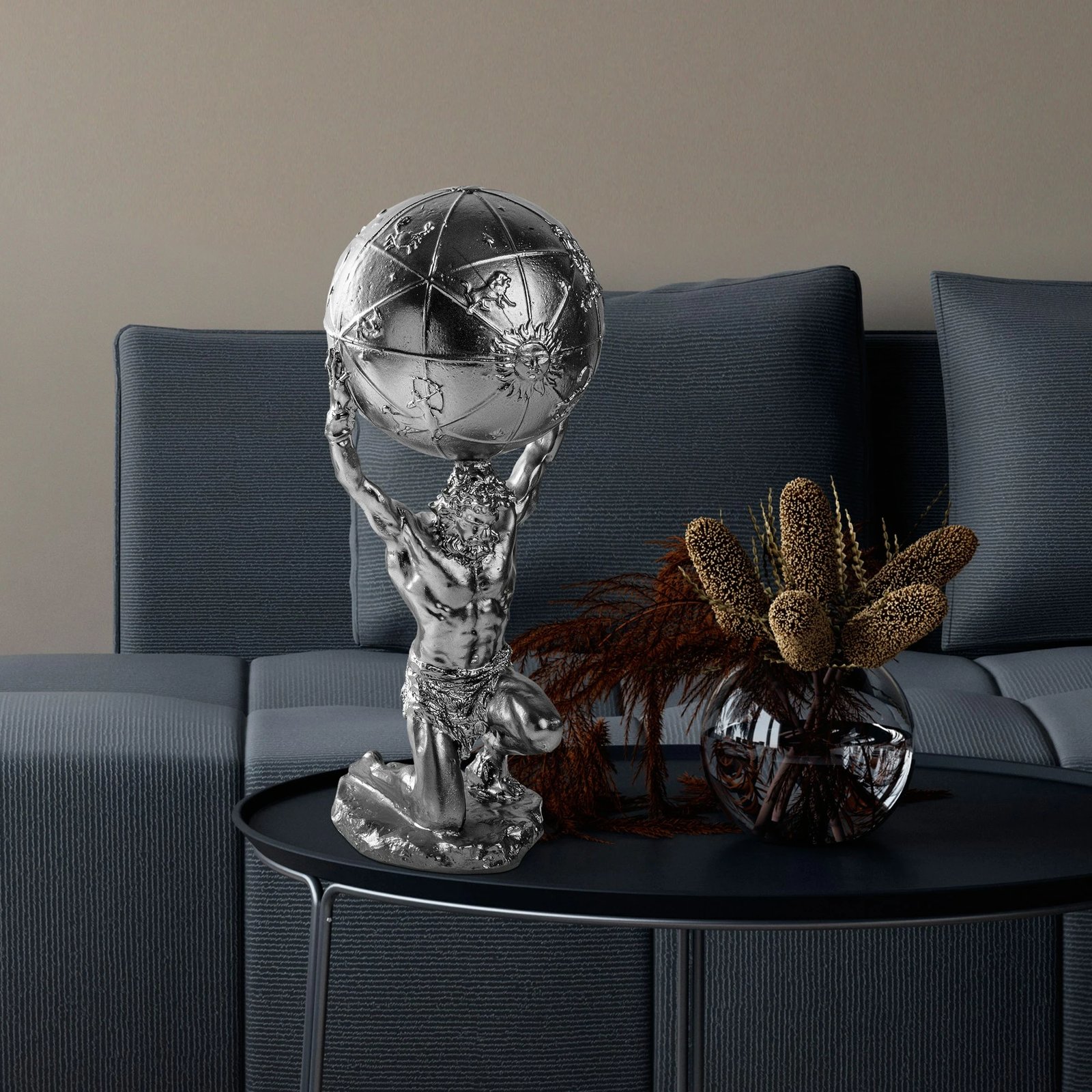 Objekt dekorativ Aberto Design, Yak-039-B, ngjyrë argjendi