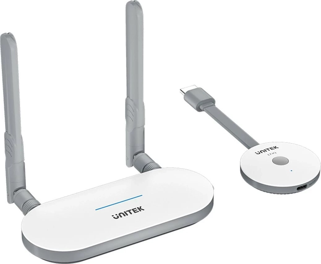 Nadajnik dhe marrës HDMI pa tela Unitek, zgjatje deri në 50m, bardhë