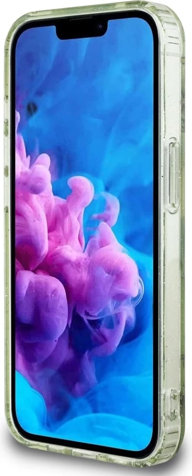 Mbështjellës Guess IML Metal Glitter Flowers Triangle MagSafe për iPhone 16e, Gjelbër Mbështjellës Guess IML Metal Glitter Flowers Triangle MagSafe për iPhone 16e, Gjelbër