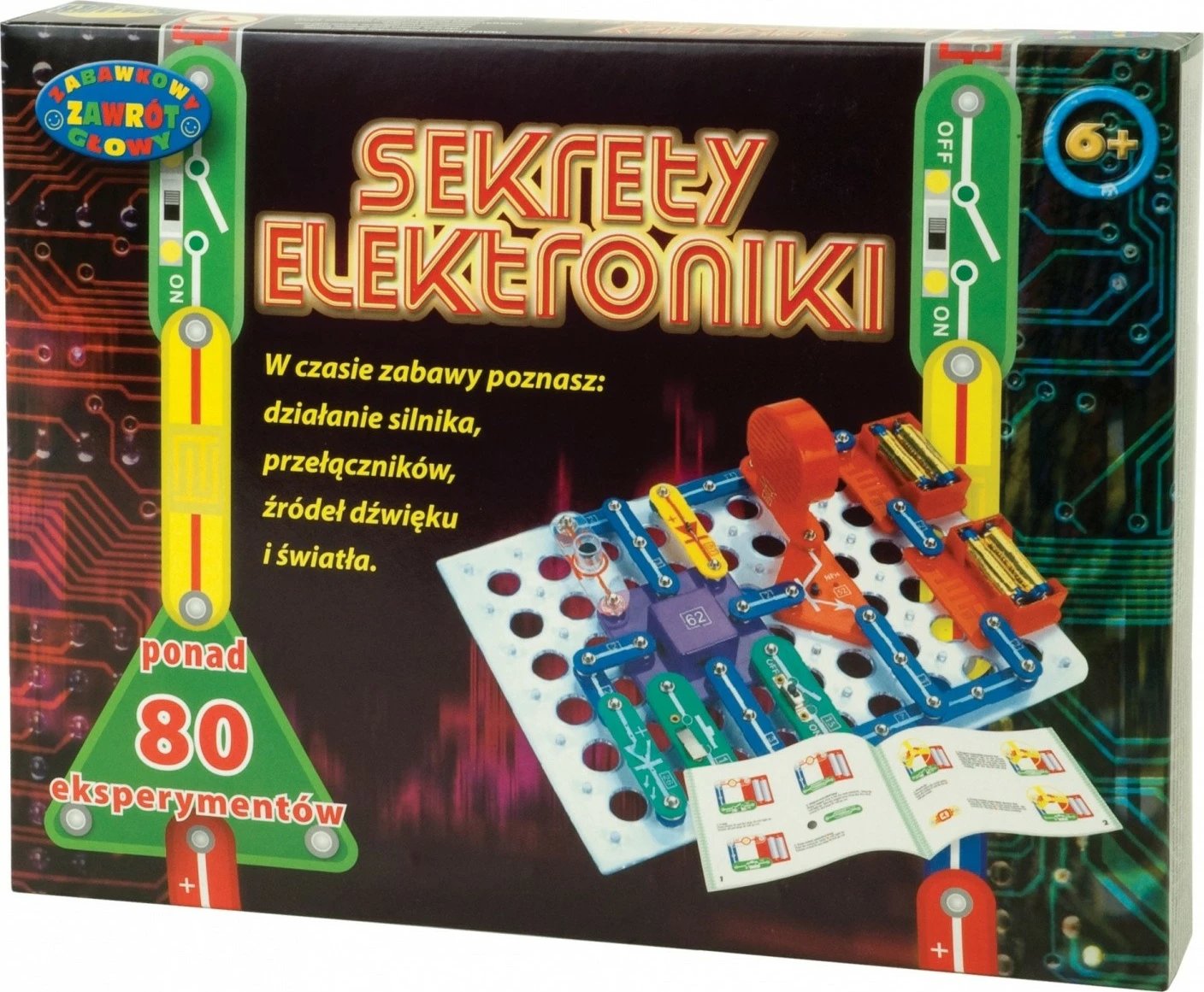 Set edukativ Dromader Secrets of Electronics, 80 eksperimente, shumëngjyrësh