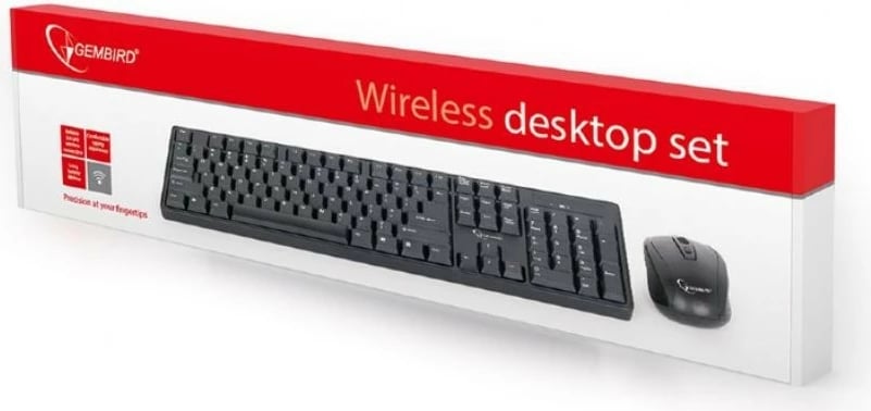 Set kasë dhe maus wireless Gembird KBS-W-01, e zezë