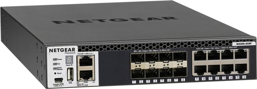Switch NETGEAR M4300-8X8F, Managed, L3, 10G Ethernet, Rack mounting