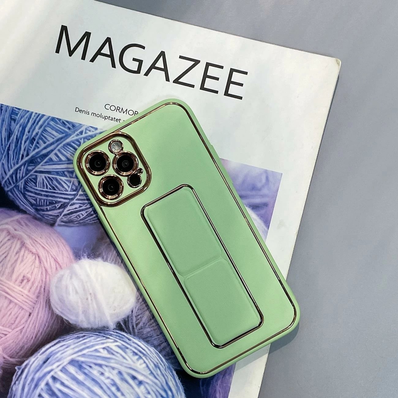 Mbështjellës Hurtel Kickstand Case për Samsung Galaxy A12 5G, silikon, e gjelbër