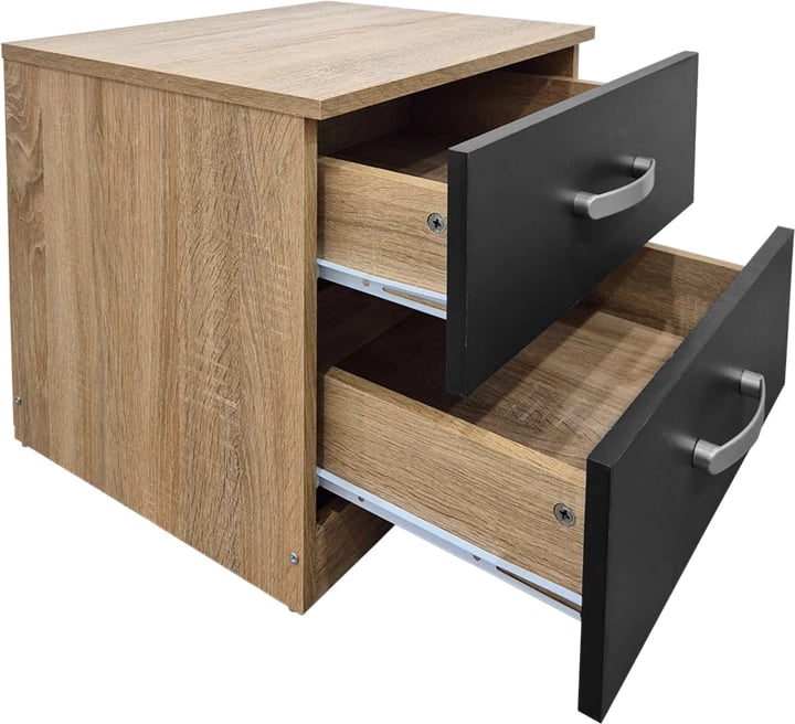 Komodinë Athos, sonoma-antracit, 48x40x41.5cm