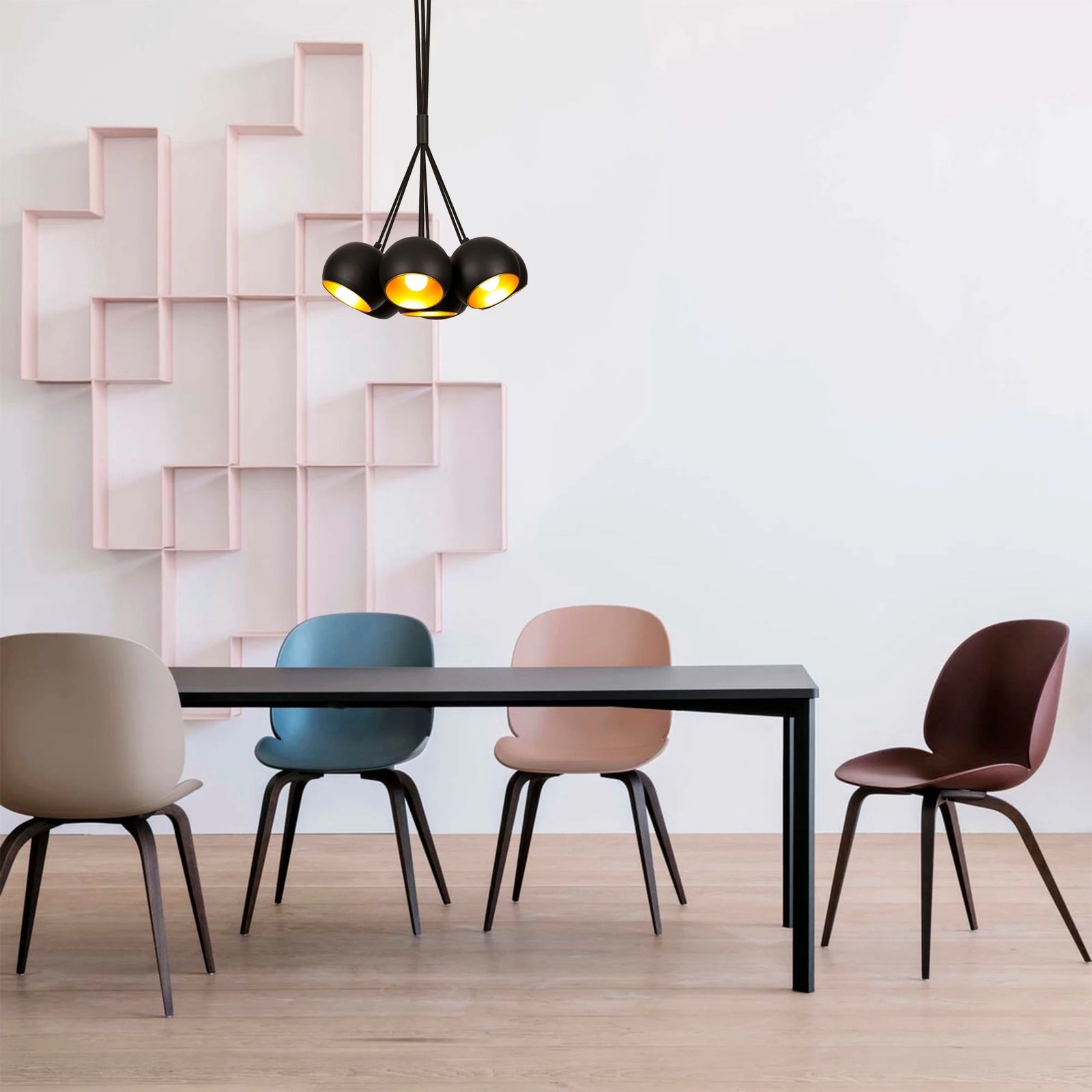 Llambë tavani Opviq, Sivani, e zezë dhe e artë, MR-630