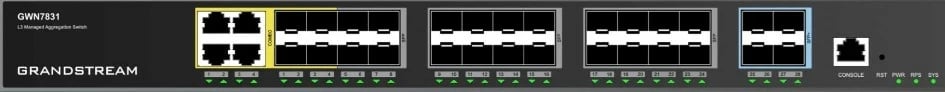 Switch Grandstream GWN 7831, 24x SFP, 4x SFP+, 4x GbE combo