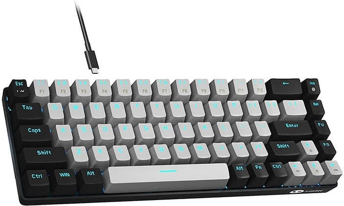 Tastierë mekanike MageGee MK-BOX, 68 taste, Blue Switch, me kabllo, e zezë-gri