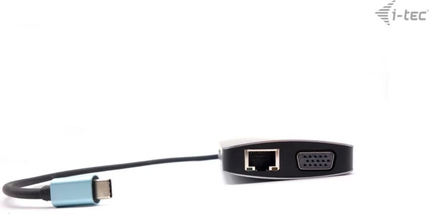 Doking stacion I-Tec Metal USB-C Travel Nano Dock, HDMI/VGA, LAN, Power Delivery 100W, argjend