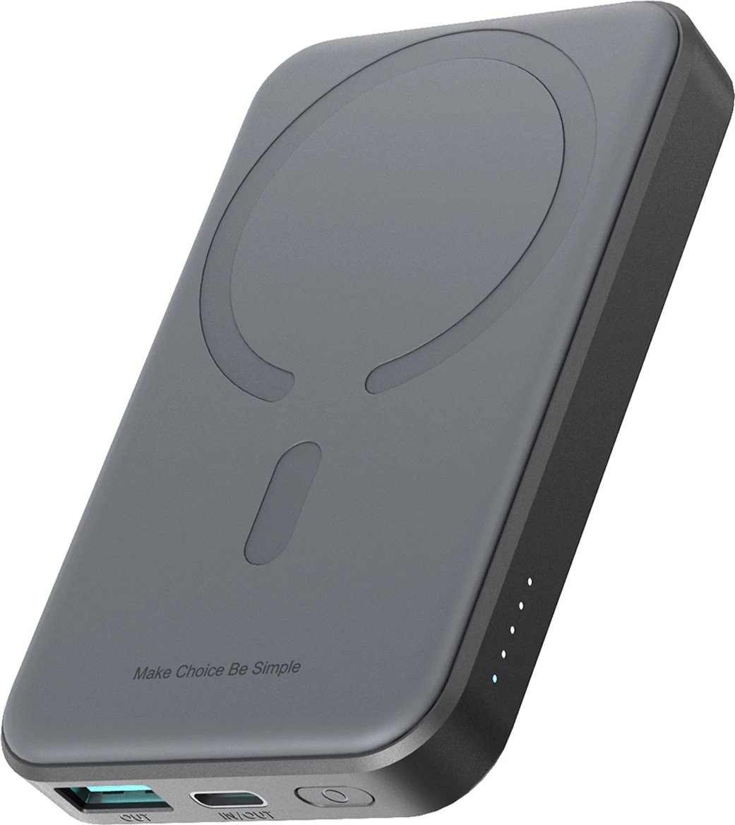 Powerbank Joyroom JR-W020 Mini 5000mAh, USB-A/USB-C, karikim wireless, i zi