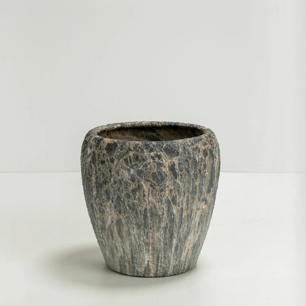 Set vazo GASHER 3 copë, qeramikë, antracit-bezhë, 42x42x35