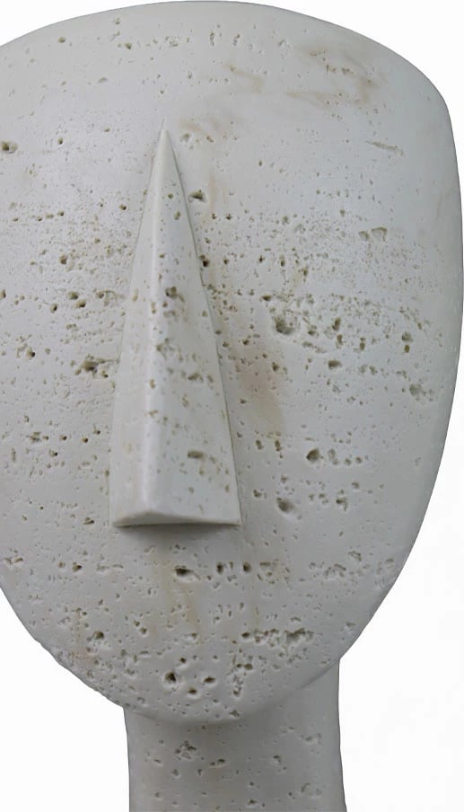 Dekor fytyrë AURA III, rrëshirë, bezhë, 19x14x26cm