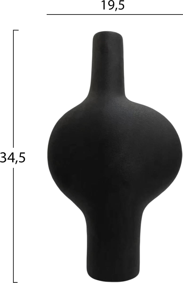 Dekor tavoline qeramike seri ARKEN FH4620.02 ngjyrë e zezë mat 19.5x8x34.5 cm Dekor tavoline qeramike seri ARKEN FH4620.02 ngjyrë e zezë mat 19.5x8x34.5 cm