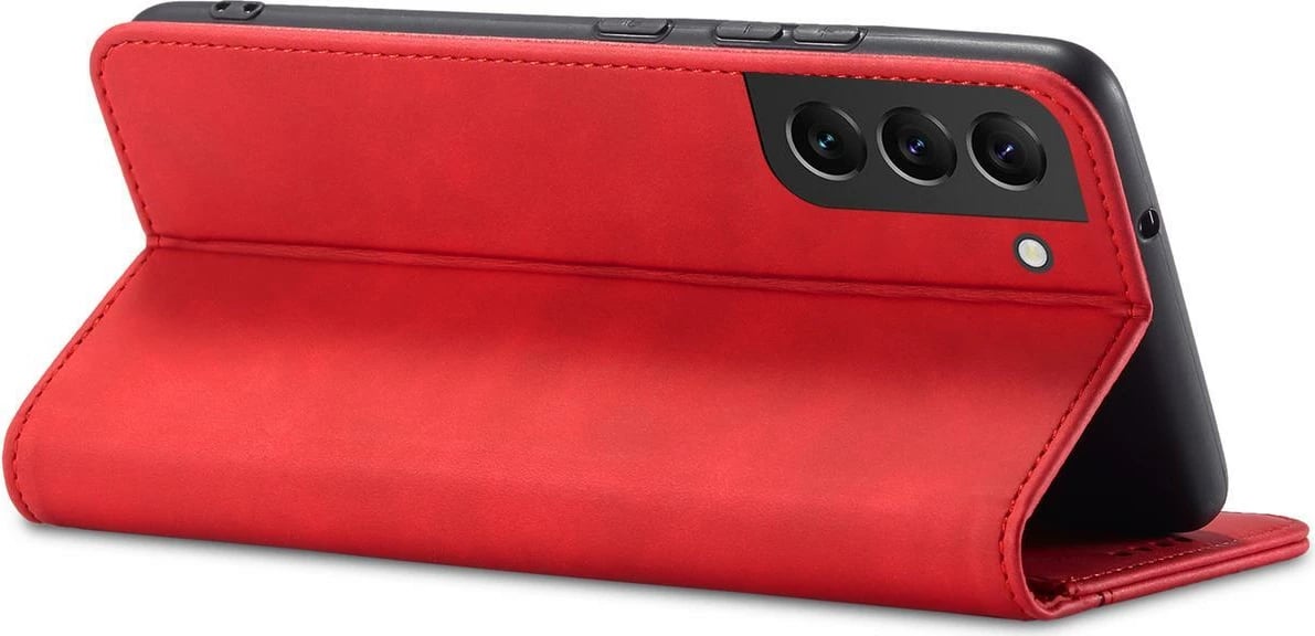 Mbështjellës Hurtel Magnet Fancy Case për Samsung Galaxy S23+, me kapak, portofol dhe stand, Kuq