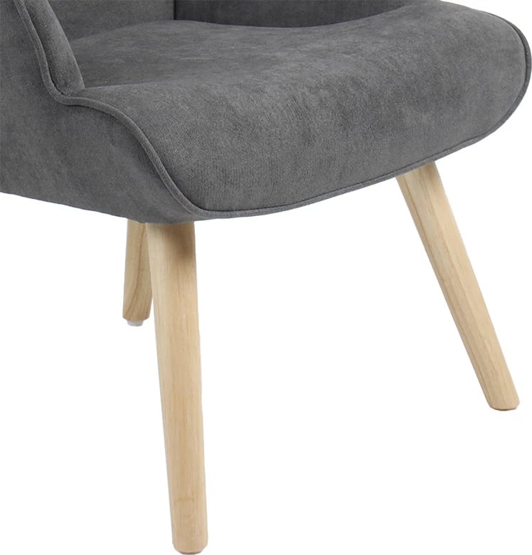 Karrige Fluffy, material stof, ngjyrë antracit-natyrale, 75x69x96cm